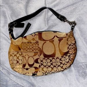 Small tan coach purse